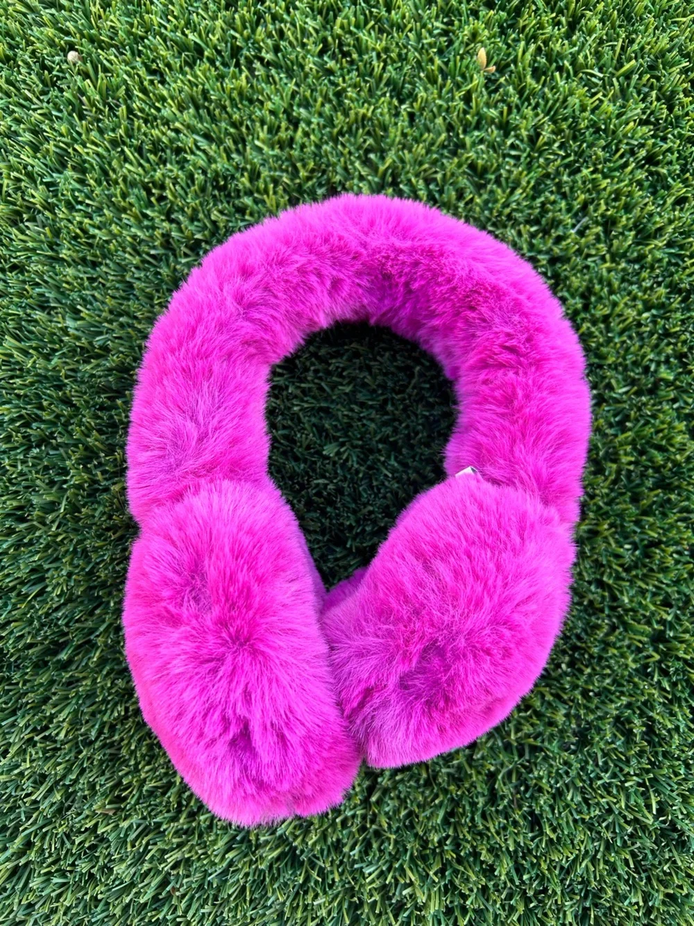 Plush Pink Fuzzy earmuffs
